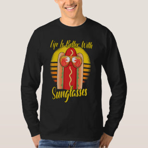 Camiseta Hotdog de vacaciones Retro Sunset Beach