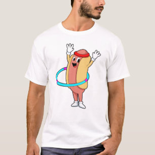 Camiseta Hotdog en Fitness con volante