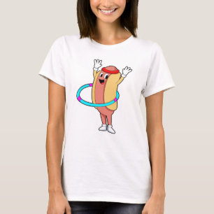 Camiseta Hotdog en Fitness con volante