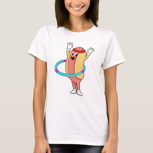 Camiseta Hotdog en Fitness con volante (Anverso)