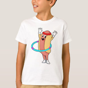 Camiseta Hotdog en Fitness con volante