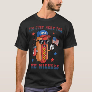 Camiseta Hotdog Estoy Aquí Solo Por Salchichas 4 De Julio D