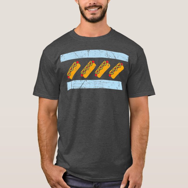 Camiseta Hotdog Funny Chicago Flag (Anverso)