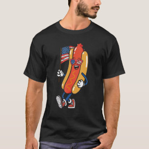 Camiseta Hotdog Gafas De Sol Bandera Estadounidense 4 De Ju