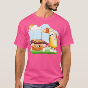 Camiseta Hotdog Gracioso Y Mustard