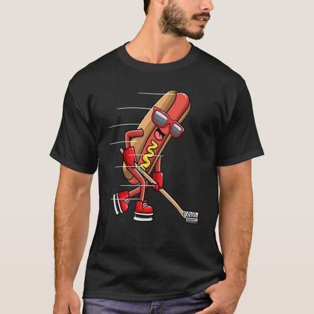 Camiseta Hotdog In Bread Rolling Jugando A La Pla Deportiva (Anverso)