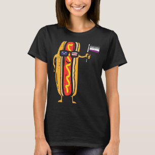 Camiseta Hotdog Us Flag Gafas de sol Bandera Asexual Ace Pr