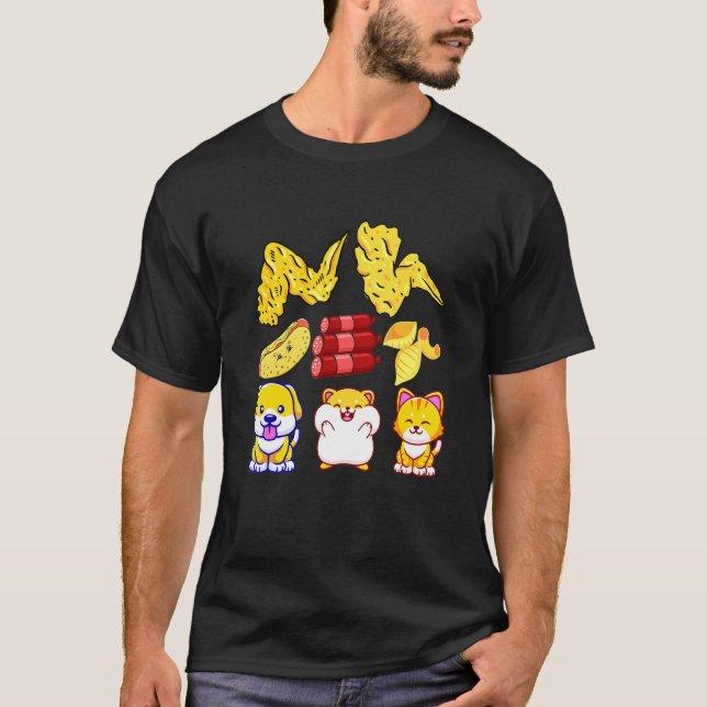 Camiseta Hotdog Y Bolonia Para K (Anverso)