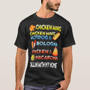 Camiseta Hotdog Y Niños De Bolonia De Gallina De Pollo Wing