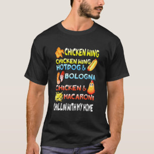 Camiseta Hotdog Y Niños De Bolonia De Gallina De Pollo Wing