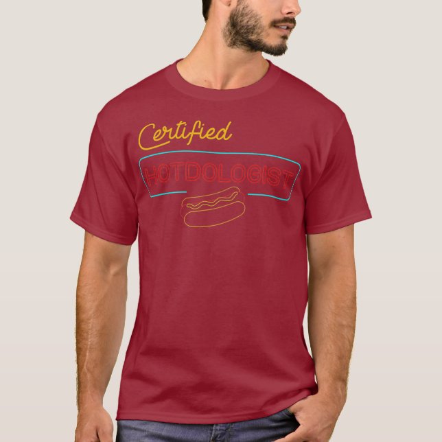 Camiseta Hotdogloga certificada Perro caliente (Anverso)