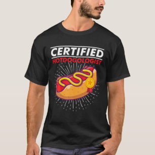 Camiseta Hotdogologista certificado Ketchup Musta