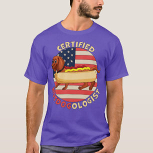 Camiseta Hotdogólogo certificado Hot Dog Dachshund