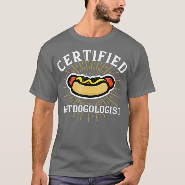 Camiseta Hotdogólogo con certificación divertida Perro cali (Anverso)
