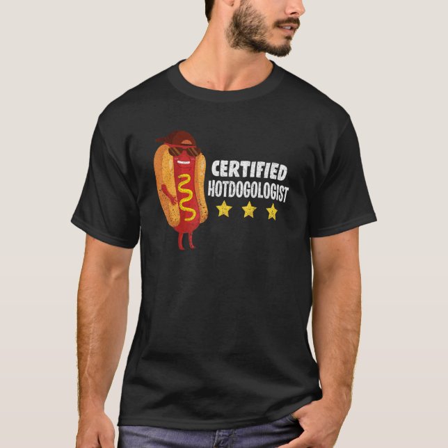 Camiseta Hotdogólogo de comida rápida Franks Sausage Hotdog (Anverso)