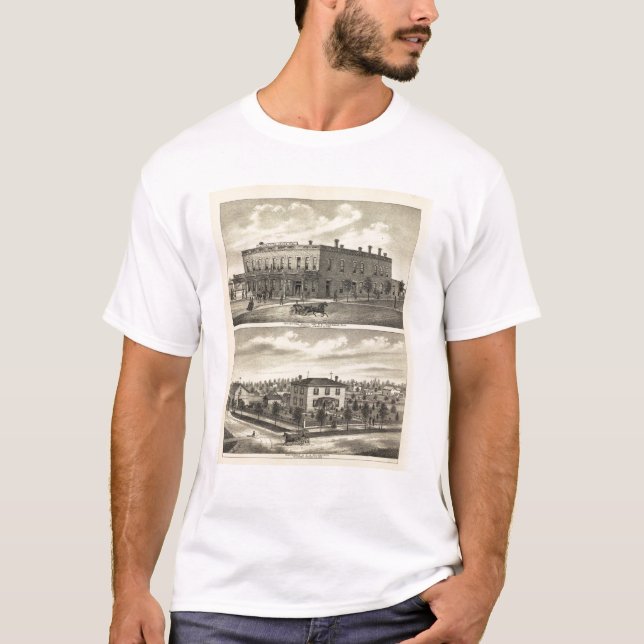 Camiseta Hotel centenario, TECUMSEH, y pico, Nebraska (Anverso)