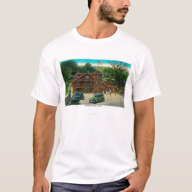 Camiseta Hotel de la cumbre de Sandburg en la ruta de Ridge (Anverso)