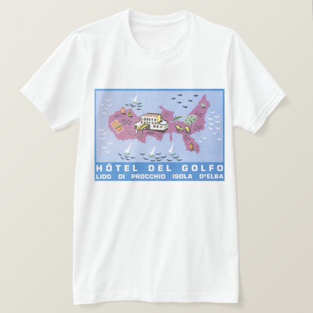 Camiseta Hotel Del Golfo, Elba (Anverso del diseño)