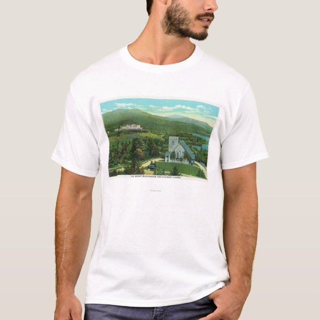 Camiseta Hotel del Mt Washington, opinión de la capilla de (Anverso)