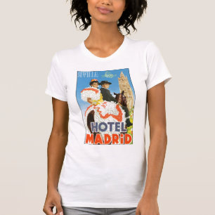 Camiseta Hotel Madrid Vintage Travel Poster