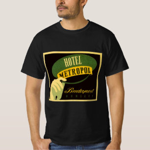 Camiseta Hotel Metropol Budapest Hungría Sombrero de botone