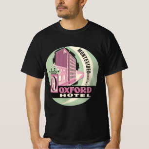 Camiseta Hotel Oxford, Montevideo, Uruguay, Viajes Antiguos
