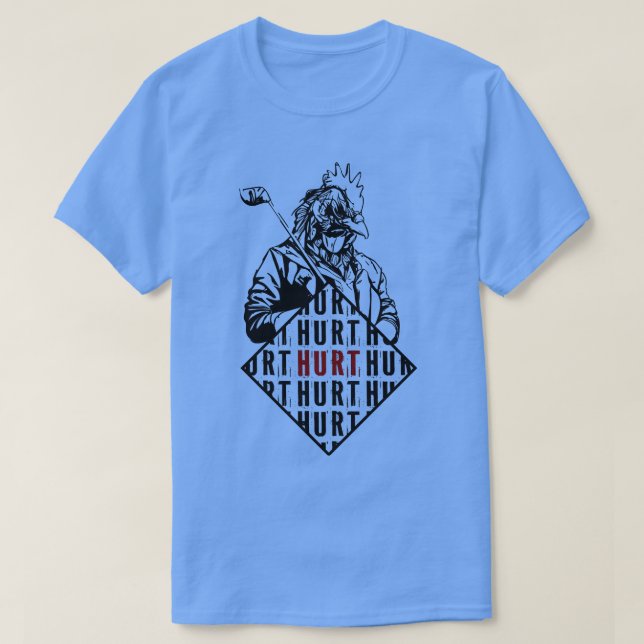 Camiseta Hotline Miami Chicken Golf Club HURT TShirt 1 (Diseño del anverso)