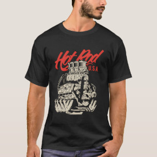 Camiseta Hotrod Dragster Race Car Muscle Car Engine Coon