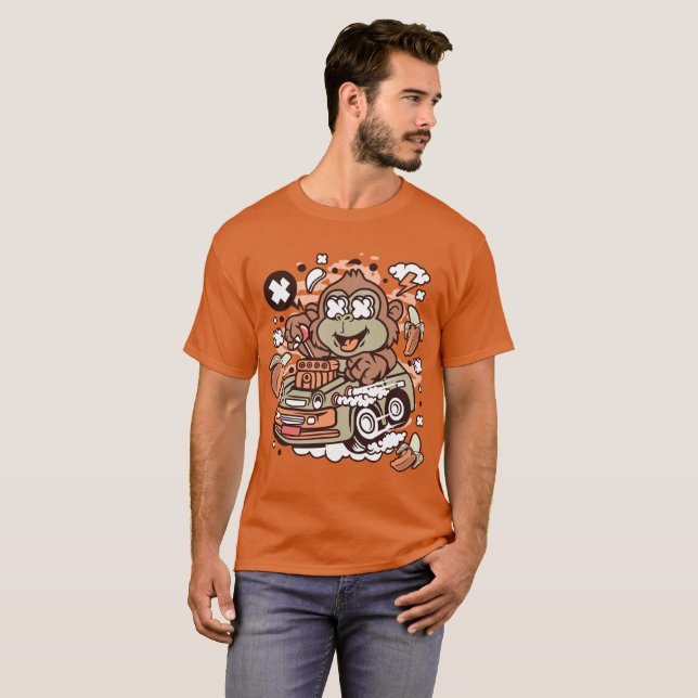 Camiseta Hotrod Monkey (Anverso completo)