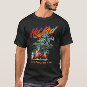 Camiseta Hotrod USA Classic Muscle Car Dragster Personaliza