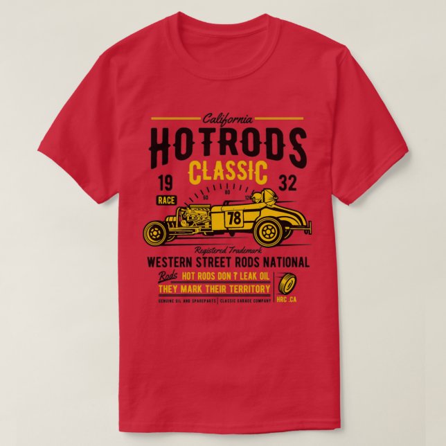 Camiseta Hotrods Vintage Collection Car (Diseño del anverso)