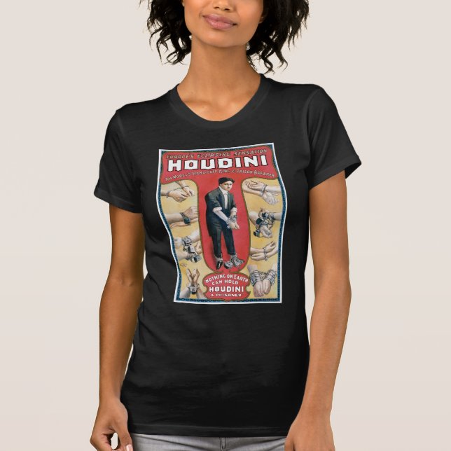 Camiseta Houdini ~ Artista de escape de esposas venecianas (Anverso)