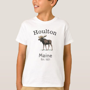 Camiseta Houlton Maine, Moose, hijo