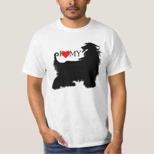 Camiseta Hound afgano I Love (corazón) my