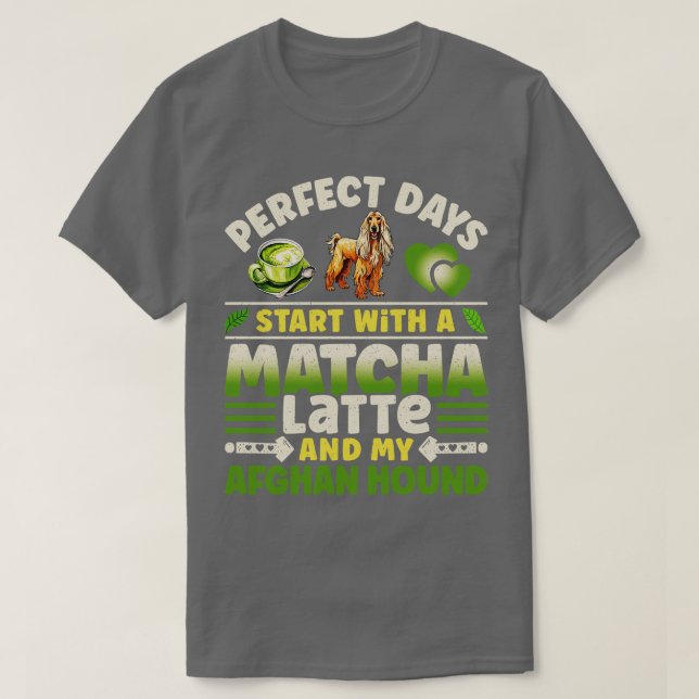 Camiseta Hound afgano Matcha Latte (Diseño del anverso)