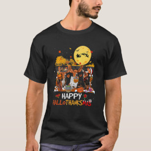 Camiseta Hound Basset Hallothanksmas Halloween Día de Acció