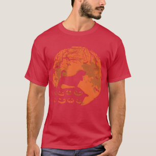Camiseta Hound Basset y Moon Halloween Funny Dog Lover