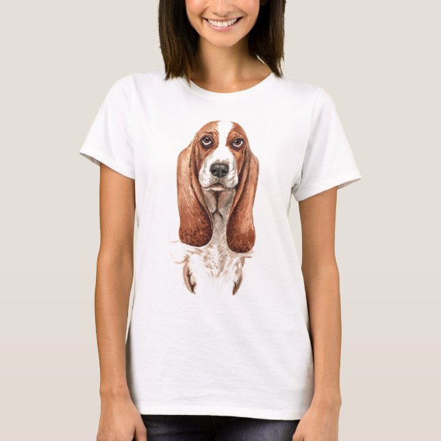 Camiseta Hound de base de color de agua (Anverso)
