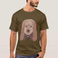 Hound Dog Face Bow Tie Tee Shirts