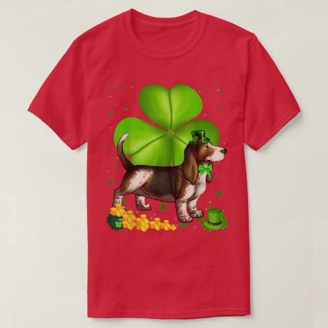 Camiseta Hound Shamrock Pet Lover (Diseño del anverso)