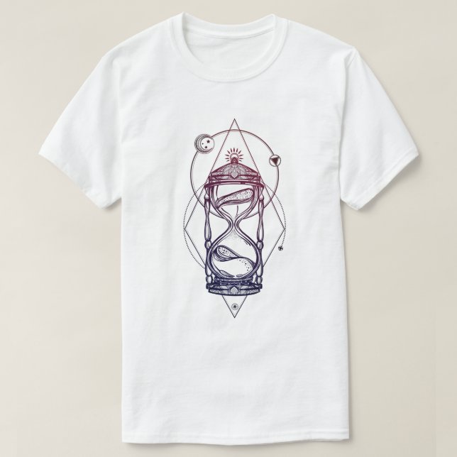 Camiseta Hourglass sagrado de geometría (Diseño del anverso)