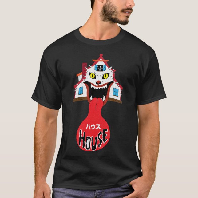 Camiseta House Housu 1977 Diseño de horror japonés clásico  (Anverso)