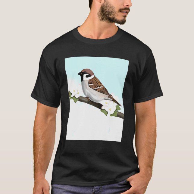 Camiseta House Sparrow Bird Birder Bird Birdwatcher Biologi (Anverso)