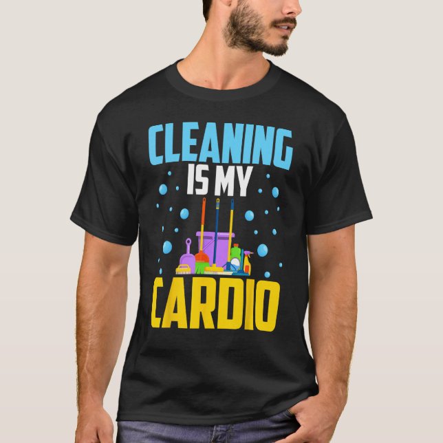 Camiseta Housekeeping House Keeper Cleaning Is My Cardio (Anverso)