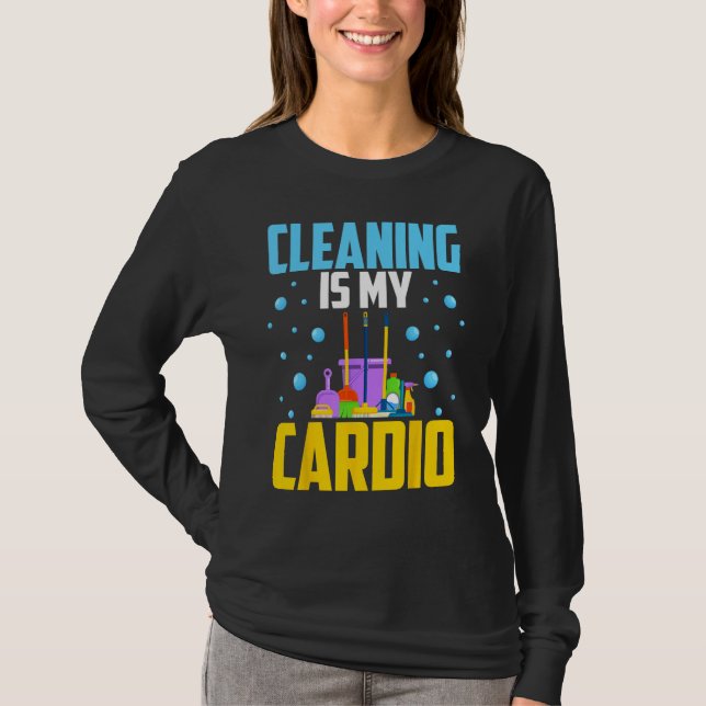 Camiseta Housekeeping House Keeper Cleaning Is My Cardio (Anverso)