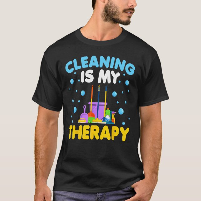 Camiseta Housekeeping Housekeeper Cleaning Is My Therapy (Anverso)