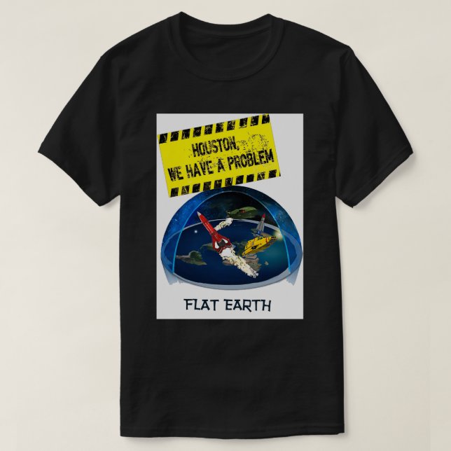 CAMISETA HOUSTON FLAT EARTH (Diseño del anverso)