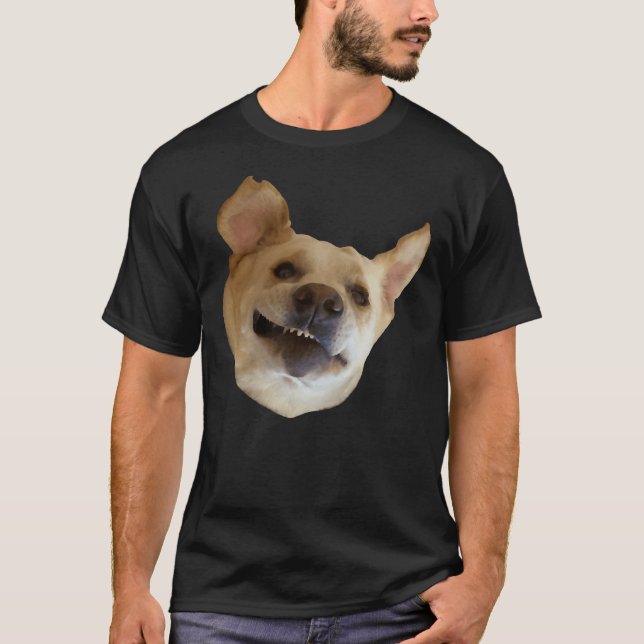 Camiseta Houston Photo Yellow Lab Derp Face (Anverso)