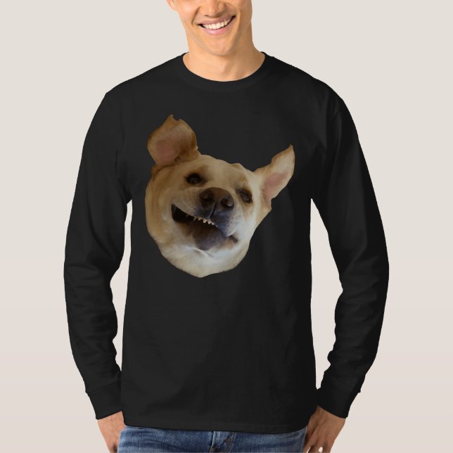Camiseta Houston Photo Yellow Lab Derp Face (Anverso)