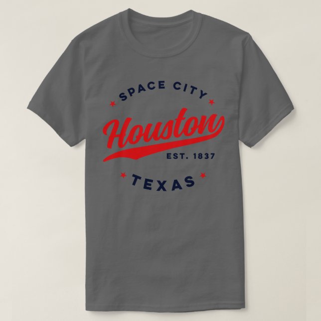 Camiseta Houston Space City Texas Vintage USA (Diseño del anverso)